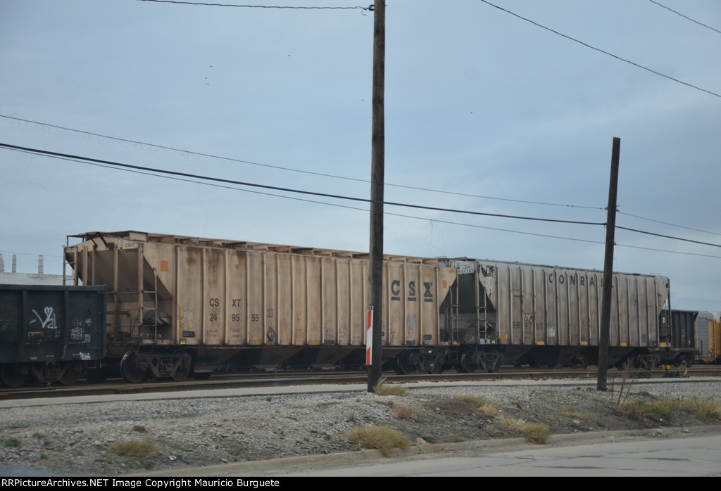 CSX & NYC Hoppers at yard